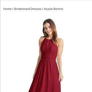Azazie Bonnie Burgundy Dress